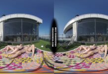 2 Hot Girls Rebeka Ruby And Ingrida Masturbating In The Sun With Glass Dildos Bubbles And Sunbathing