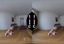 Polyna Thin Nerd Teenager With Perfect Boobies Casting VR180 Backstage