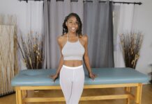 Sexy Big Tits Ebony Babe Rips Open Her Yoga Pants For Your Big Cock