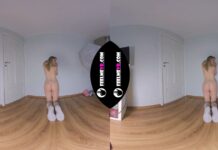 VR180 Nude Photo Session Backstage With Teenager Model Sofia
